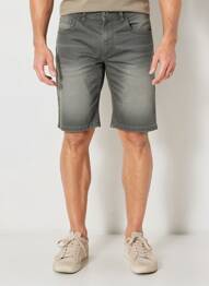 Bermuda stretch taille normale gris PIONEER homme