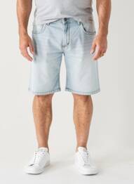 Bermuda stretch taille normale bleu PIONEER homme
