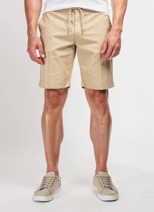 Bermuda taille élastique taille normale beige PIONEER homme