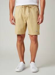 Short tissage popeline taille normale beige PIONEER homme