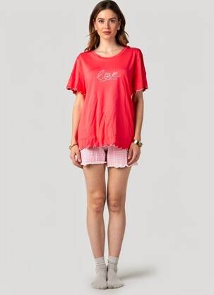 Pyjashort col rond rose BIP BIP femme