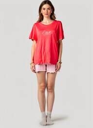 Pyjashort col rond rose BIP BIP femme