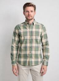 Chemise manches longues poches vert BLEND homme