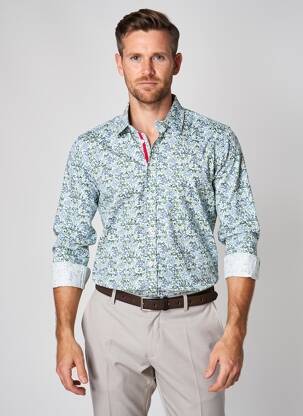 Chemise manches longues imprimé fleurs vert BLEND homme