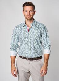 Chemise manches longues coupe cintrée vert BLEND homme