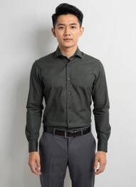 Chemise manches longues imprimé fantaisie vert RECYCLED ART WORLD homme