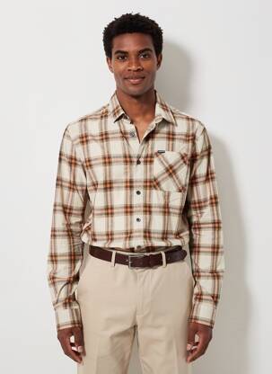 Chemise manches longues poches beige GARCIA homme
