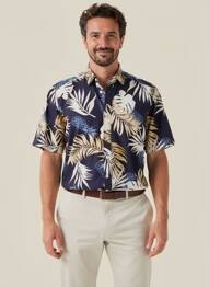 Chemise manches courtes imprimé tie and dye bleu ONLY & SONS homme