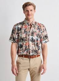 Chemise manches courtes imprimé tie and dye noir BLEND homme
