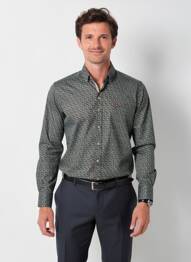 Chemise manches longues imprimé fantaisie noir THE SURFCAR homme