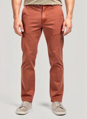 Pantalon chino bio taille normale orange MEYER homme