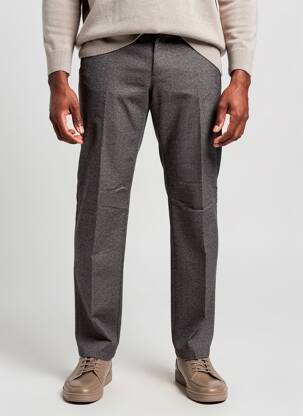 Pantalon chino tissage chiné taille normale gris MEYER homme