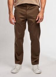 Pantalon chino tissage chiné taille normale marron MEYER homme