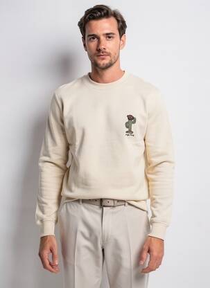 Sweat-shirt stretch manches longues beige BLEND homme