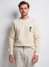Sweat-shirt stretch manches longues beige BLEND homme