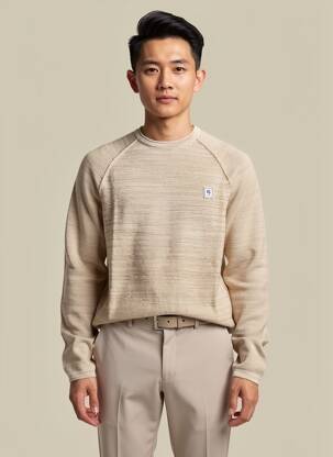 Pull stretch manches longues beige GARCIA homme