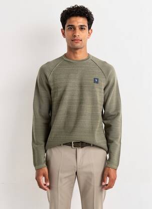 Pull stretch manches longues vert GARCIA homme