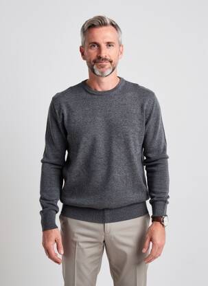 Pull stretch manches longues gris BLEND homme