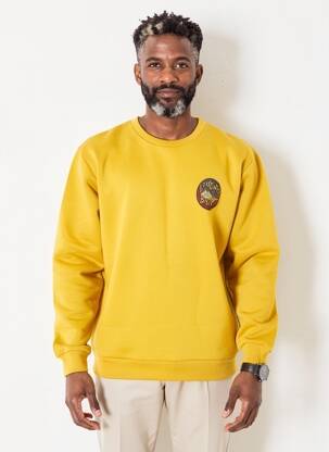 Sweat-shirt stretch manches longues jaune BLEND homme