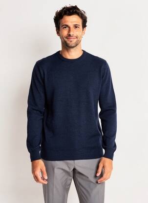 Pull stretch manches longues bleu BLEND homme