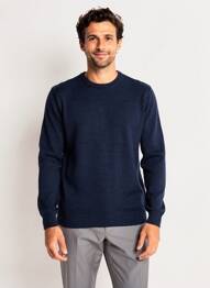 Pull stretch manches longues bleu BLEND homme