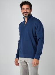 Pull stretch manches longues bleu BLEND homme