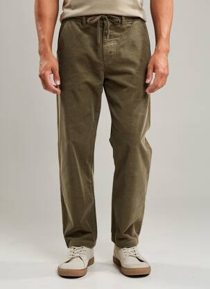 Pantalon droit tissage velours taille normale vert FREEMAN T.PORTER homme