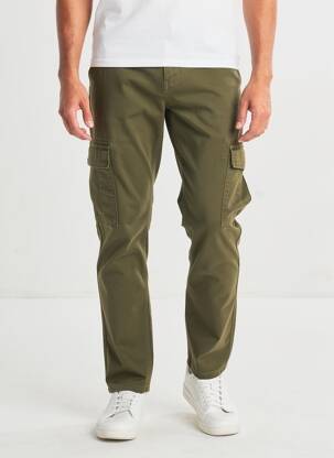 Pantalon cargo taille élastique taille normale vert BLEND homme