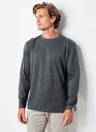 T-shirt coupe cintrée manches longues gris ECOALF homme