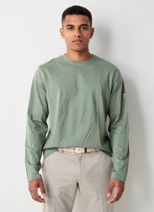 T-shirt coupe cintrée manches longues vert ECOALF homme
