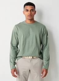 T-shirt coupe cintrée manches longues vert ECOALF homme