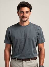 T-shirt coupe cintrée manches courtes gris ECOLE FRANCAISE homme