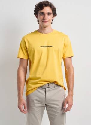 T-shirt coupe cintrée manches courtes jaune ECOALF homme