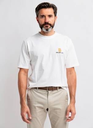 T-shirt coupe cintrée manches courtes beige BLEND homme