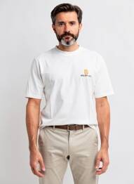 T-shirt coupe cintrée manches courtes beige BLEND homme