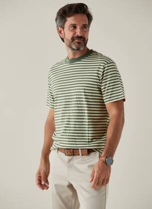 T-shirt coupe cintrée manches courtes vert BLEND homme