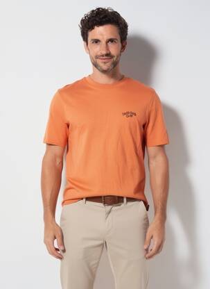T-shirt coupe cintrée manches courtes orange BLEND homme