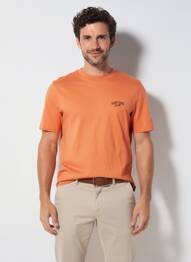 T-shirt coupe cintrée manches courtes orange BLEND homme