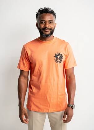 T-shirt coupe cintrée manches courtes orange BLEND homme