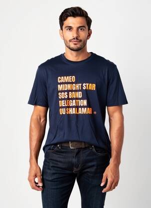 T-shirt bio manches courtes bleu RAOUL ET MARCELLE homme