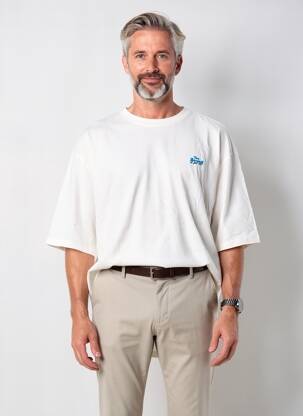 T-shirt stretch manches courtes blanc BLEND homme