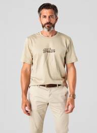 T-shirt coupe cintrée manches courtes beige BLEND homme