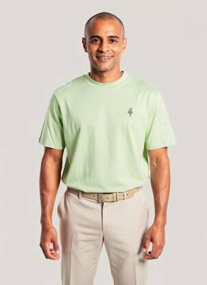 T-shirt stretch manches courtes vert BLEND homme