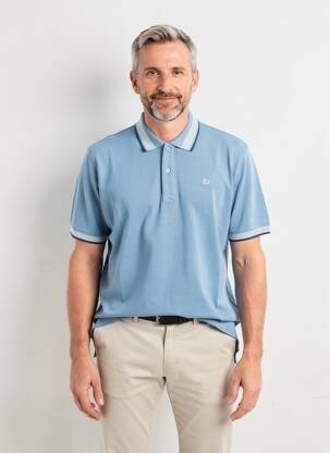 Polo stretch manches courtes bleu BLEND homme