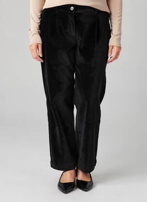Pantalon droit stretch taille normale noir JULIE GUERLANDE femme