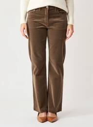 Pantalon droit stretch taille normale marron BRANDTEX femme
