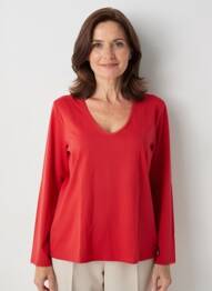 T-shirt manches longues manches longues rouge JULIE GUERLANDE femme