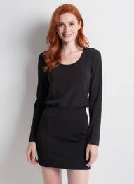 Top stretch manches longues noir B.YOUNG femme
