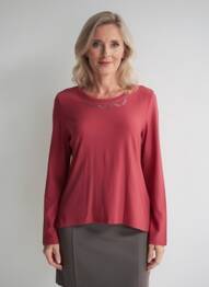 T-shirt manches longues manches longues rouge GRIFFON femme
