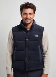 Doudoune finition intérieure doublée sans capuche bleu HECHTER STUDIO homme
